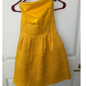 Strapless Yellow Dress